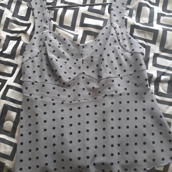 Polka dot peplum top - Picture 3 of 7